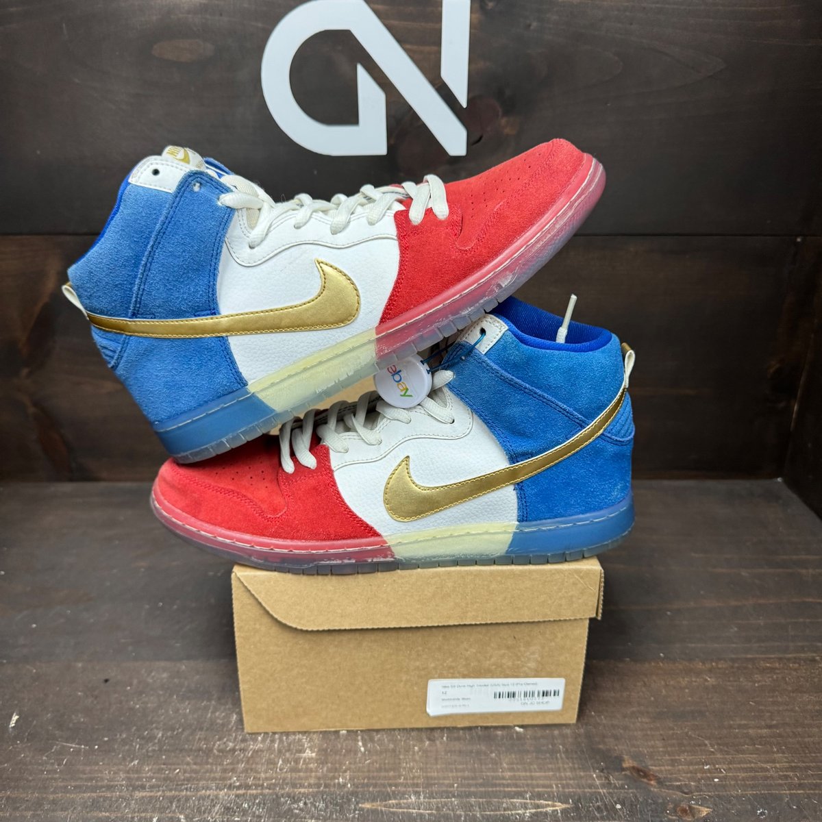 Nike SB Dunk High Tricolor (USA) Size 12 (Pre-Owned) - front