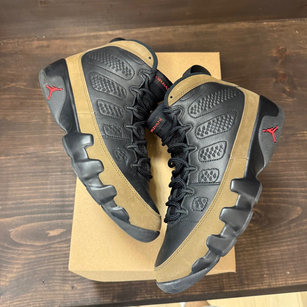 Jordan 9 Retro Olive (2024) Size 9 (Pre-Owned) - Image 2