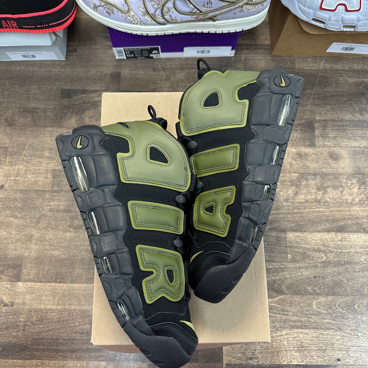 Rough Green Nike Air More Uptempo (USED, No Box)