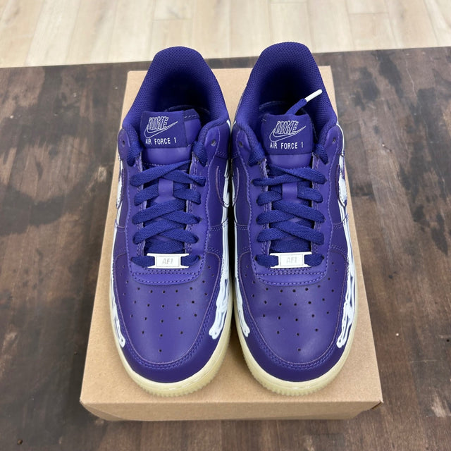 Nike Air Force 1 Low '07 QS Purple Skeleton Halloween (2021) Size 6 (Pre-Owned) - Image 2