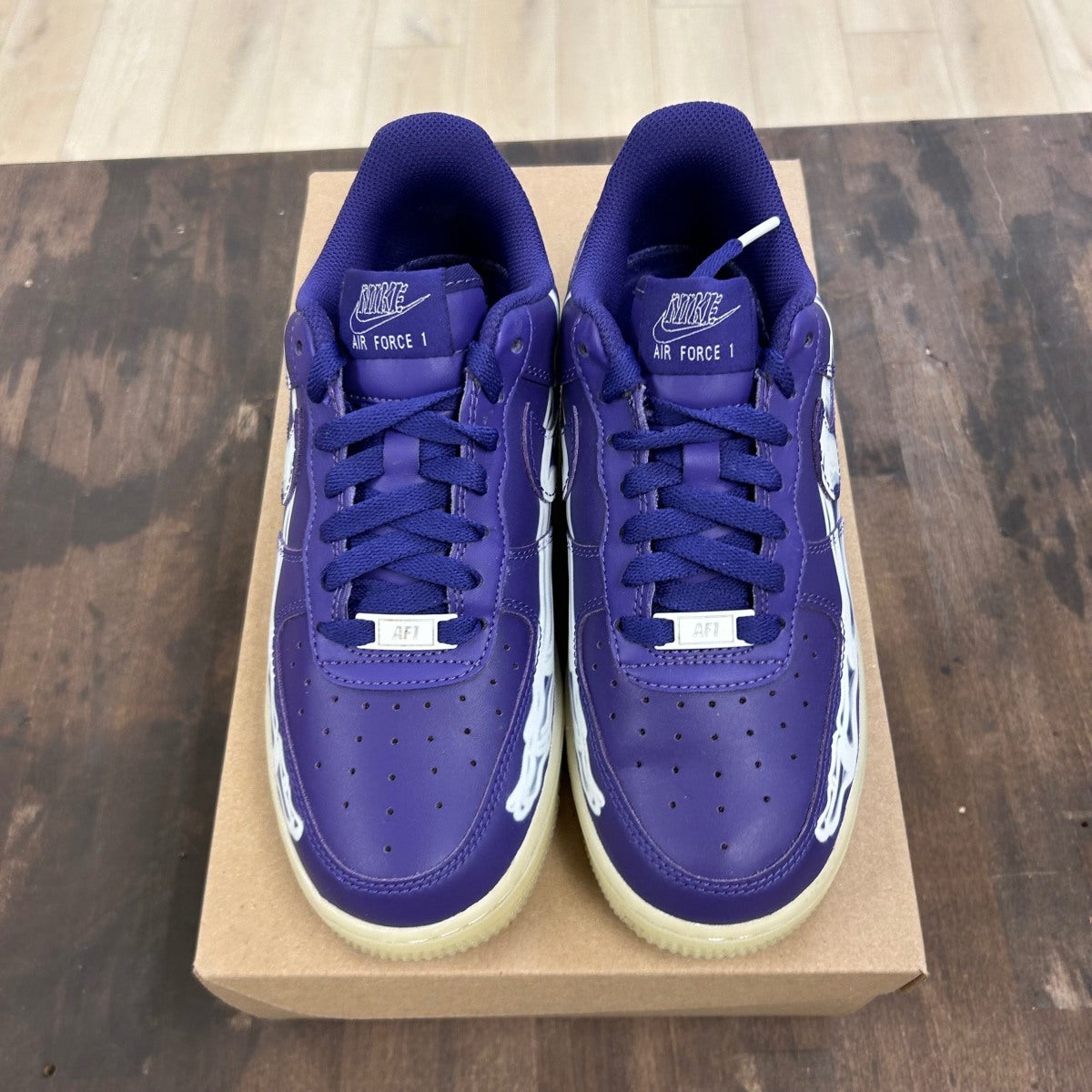 Nike Air Force 1 Low '07 QS Purple Skeleton Halloween (2021) Size 6 (Pre-Owned) - Image 2