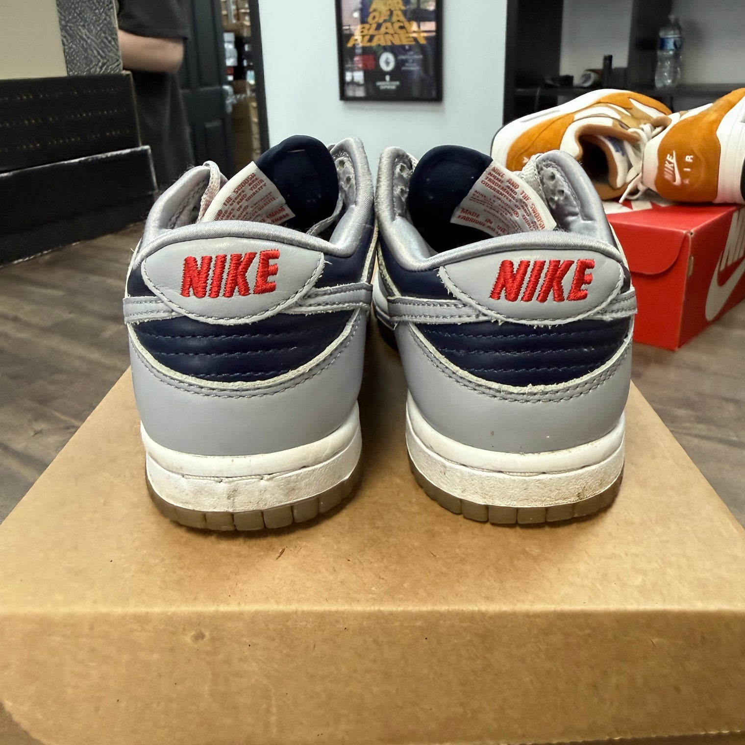 College Navy Dunk Low (W) (USED,No Box)