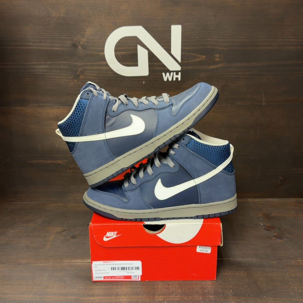 Nike Dunk High Championship Navy Size 9.5 (Pre-Owned) - front