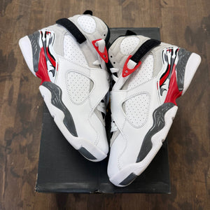 Jordan 8 Retro White True Red (2025) (GS) Size 7Y (Pre-Owned) - Image 1