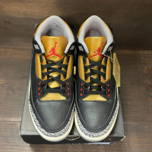 Jordan 3 Retro Black Cement Gold (Women's) Size 10.5W (Pre-Owned) - tag