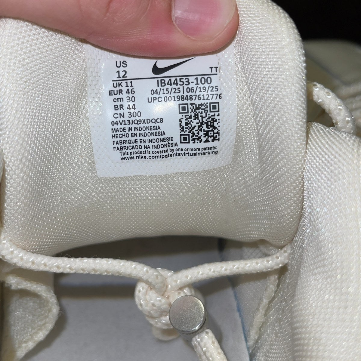 Nike Air Max 95 SP Undefeated Sail Size 12 (Pre-Owned) - Image 7