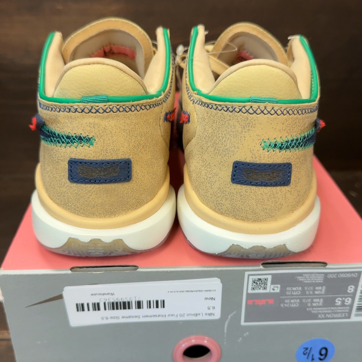 Nike LeBron 20 Four Horsemen Sesame Size 6.5 - Image 5