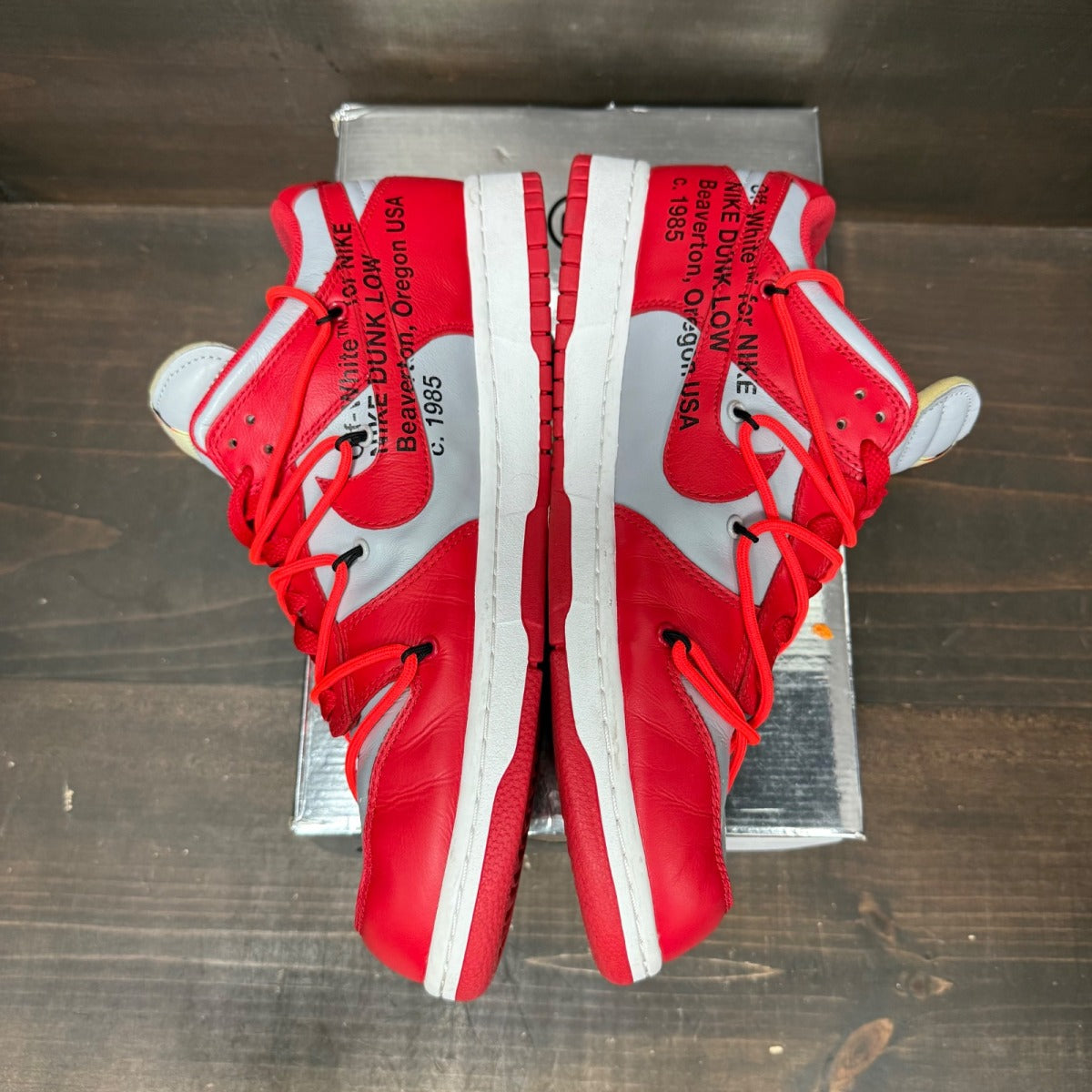 Nike Dunk Low Off-White University Red Size 12 (Pre-Owned)