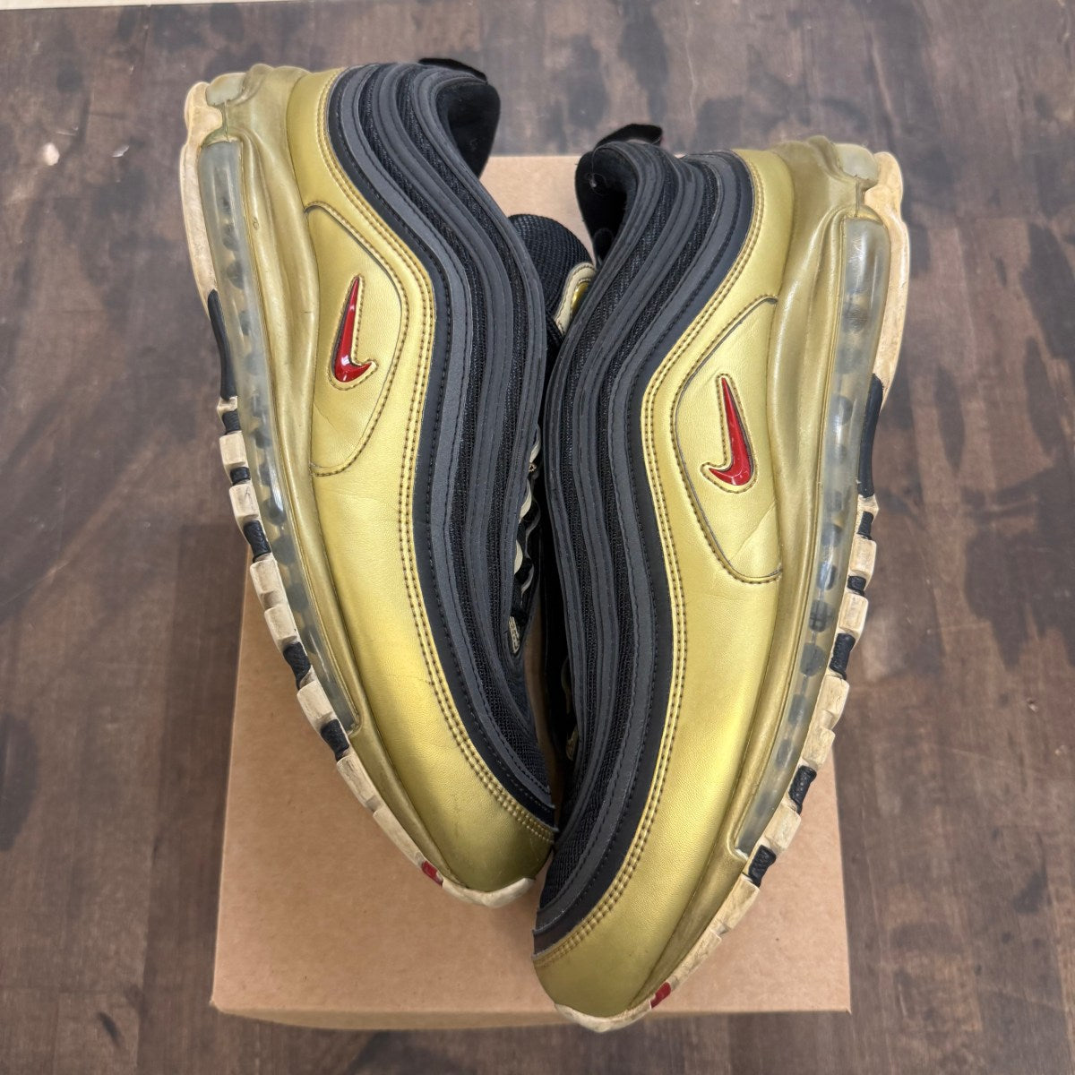 Nike Air Max 97 Black Metallic Gold Size 13 (Pre-Owned) - Image 1