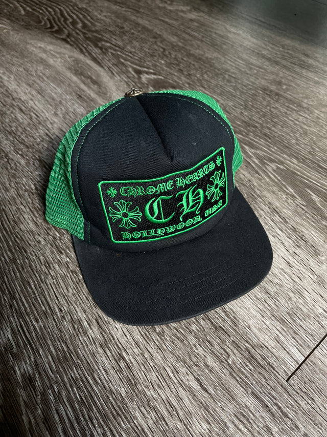 Chrome Hearts Black Green Hollywood Trucker (USED)