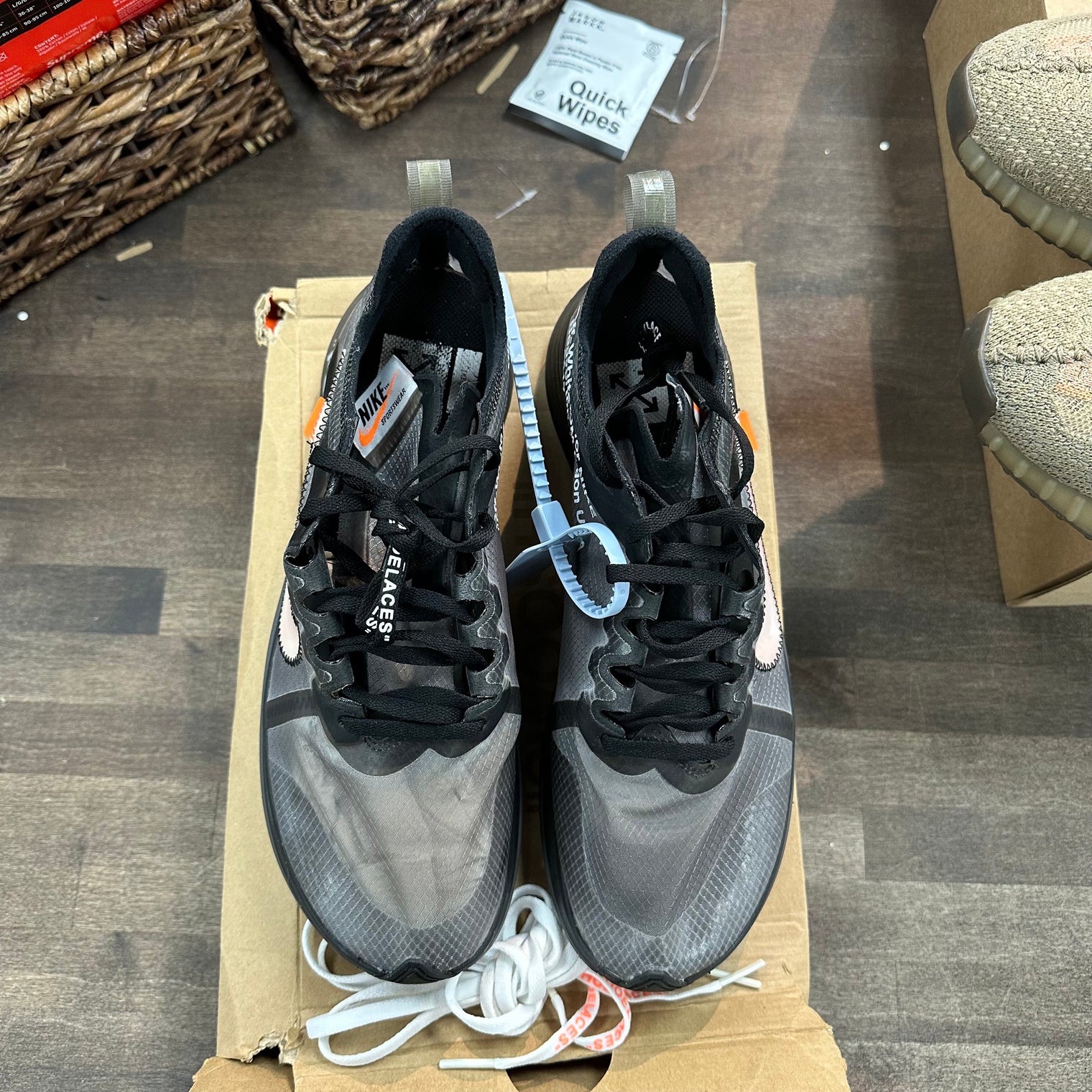 Nike Zoom Fly Off-White Black Silver (US 9) (USED)
