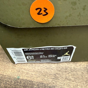 Jordan 4 Retro SE Craft Medium Olive (GS) Size 6.5Y (Pre-Owned) - Image 6