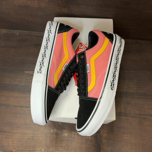 Vans Skate Old Skool Supreme Tribal Barbed Wire Pink Size 8 (Pre-Owned) - back