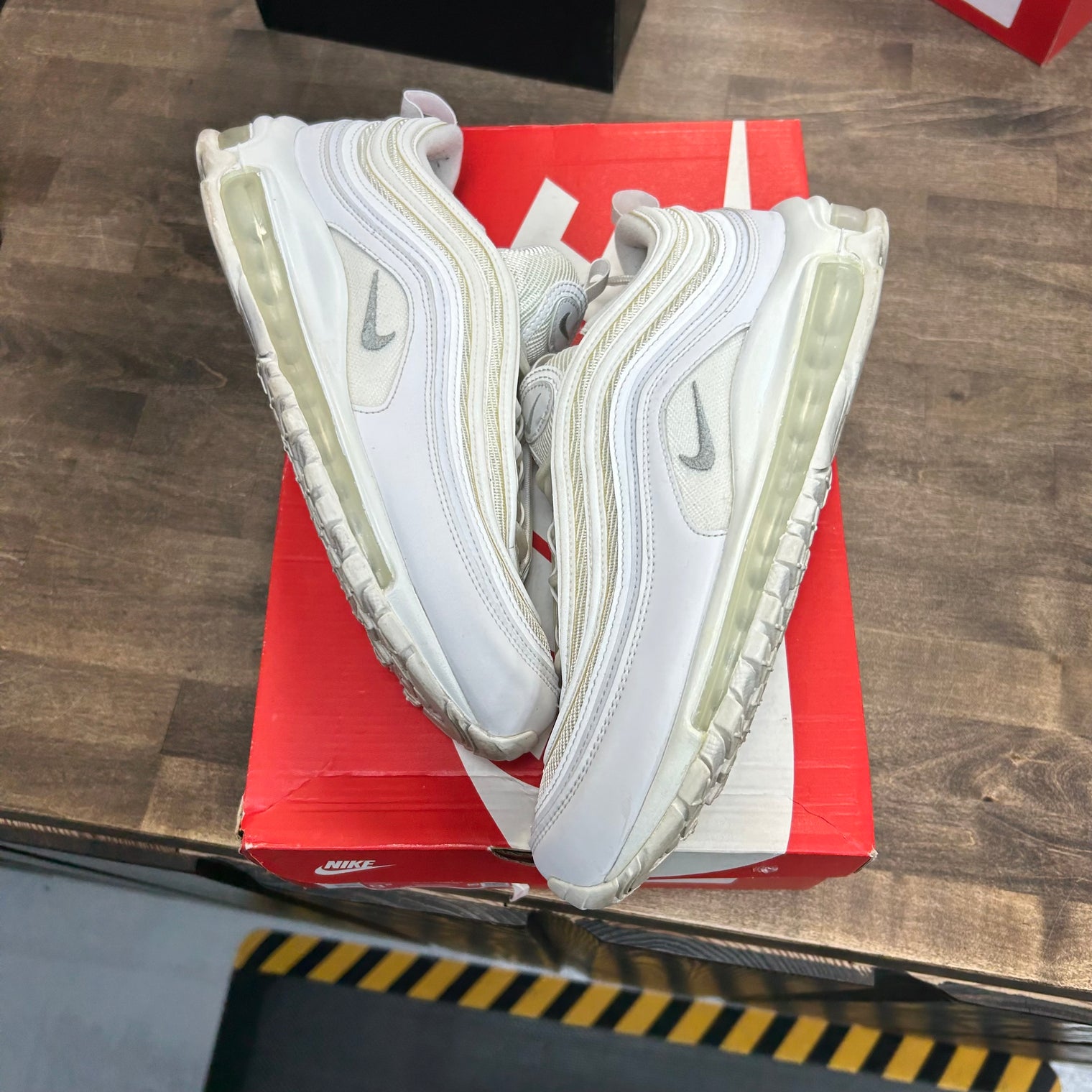 Triple White Gum Wolf Grey Nike Air Max 97 (USED)