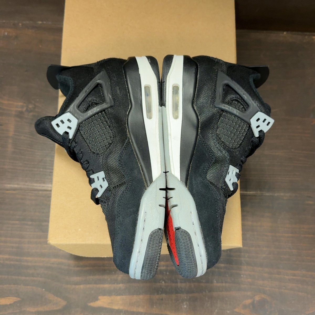 Jordan 4 Retro Black Canvas (GS) Size 4.5Y (Pre-Owned) - aux
