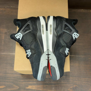 Jordan 4 Retro Black Canvas (GS) Size 4.5Y (Pre-Owned) - aux