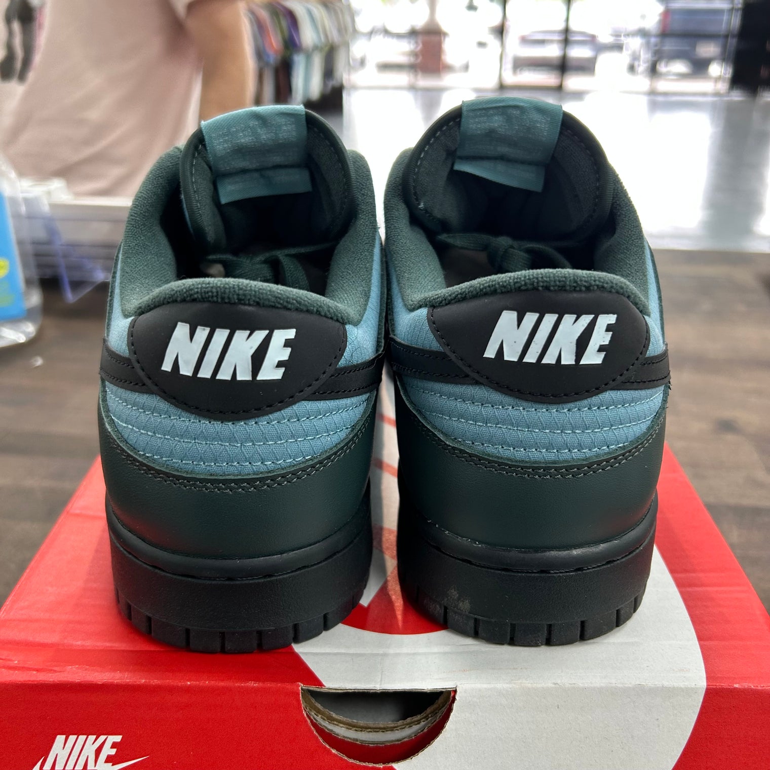 Vintage Green Denim Turquoise Dunk Low Retro SE (USED)