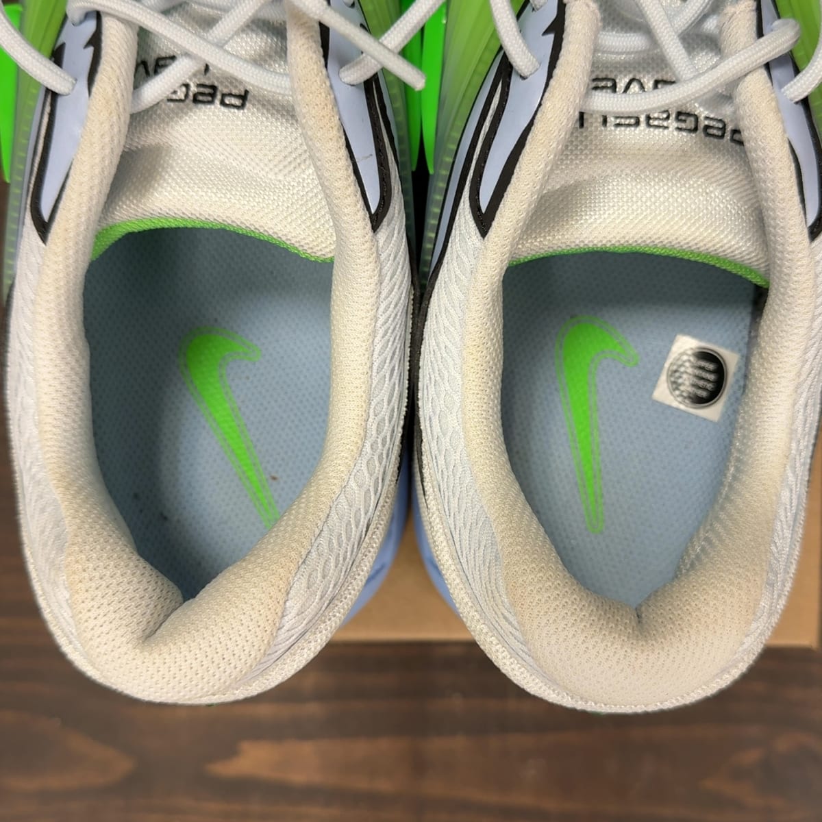 Nike Air Pegasus Wave Football Grey Green Strike Size 12 (Pre-Owned) - aux