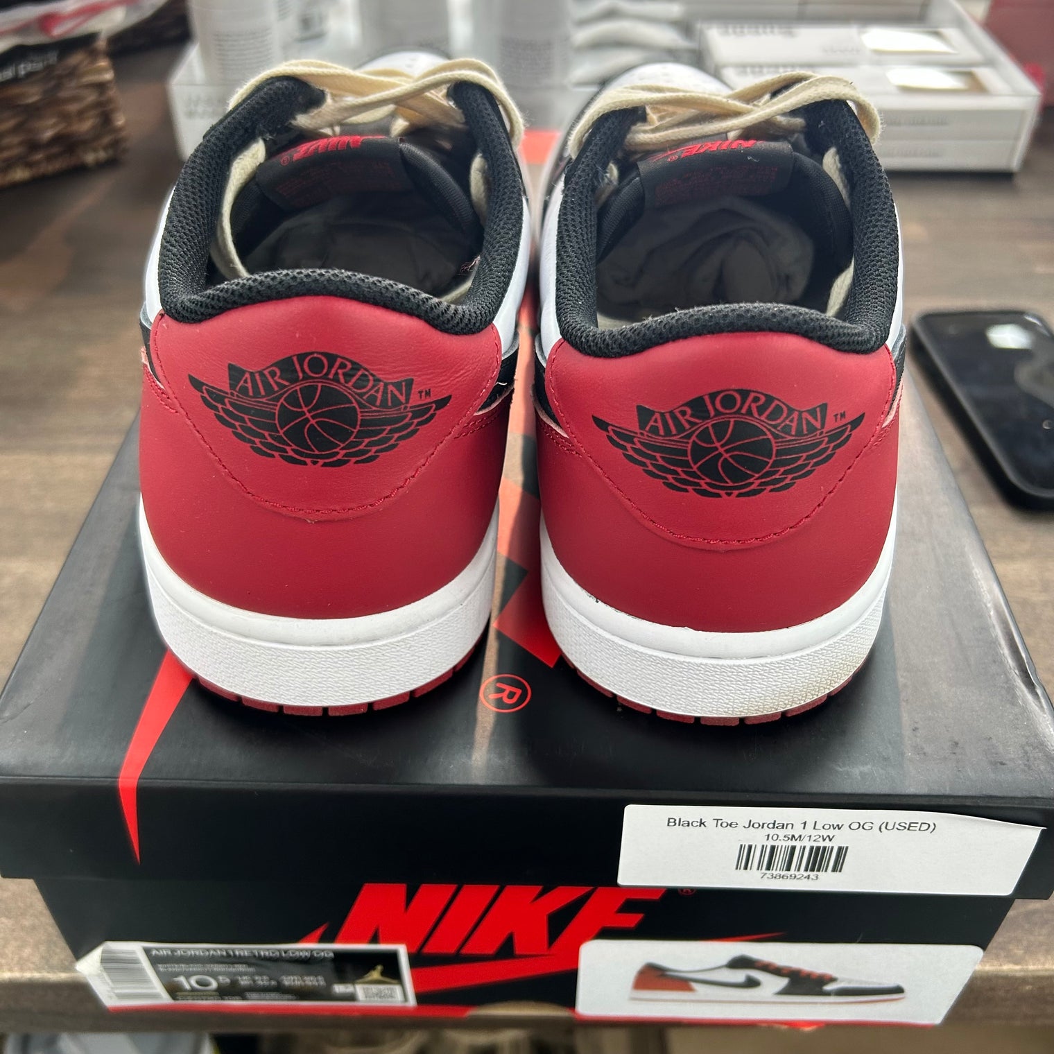 Black Toe Jordan 1 Low OG (USED)