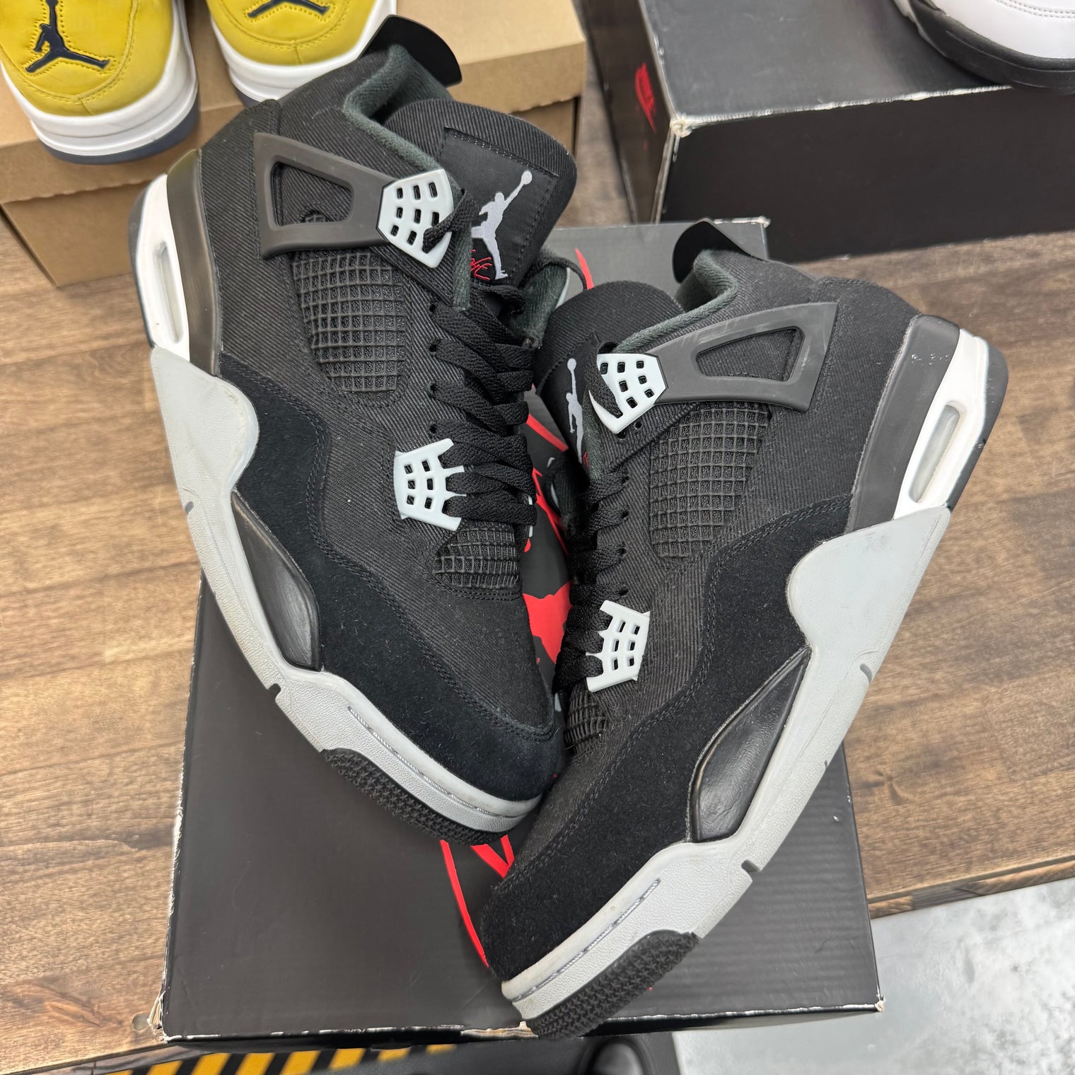 Black Canvas Jordan 4 Retro (USED)