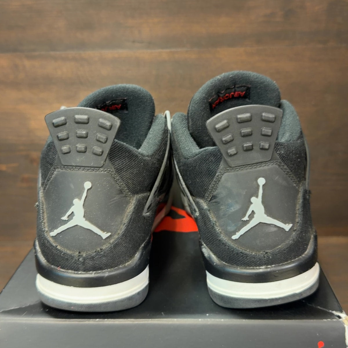 Jordan 4 Retro Black Canvas (GS) Size 6.5Y (Pre-Owned) - aux