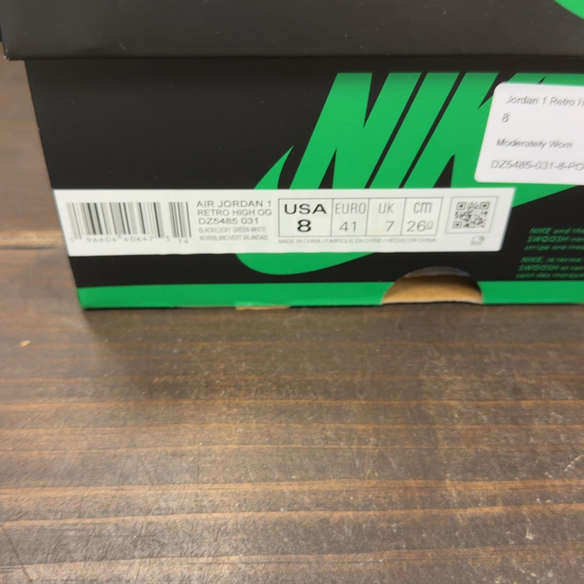 Jordan 1 Retro High OG Lucky Green Size 8 (Pre-Owned) - aux