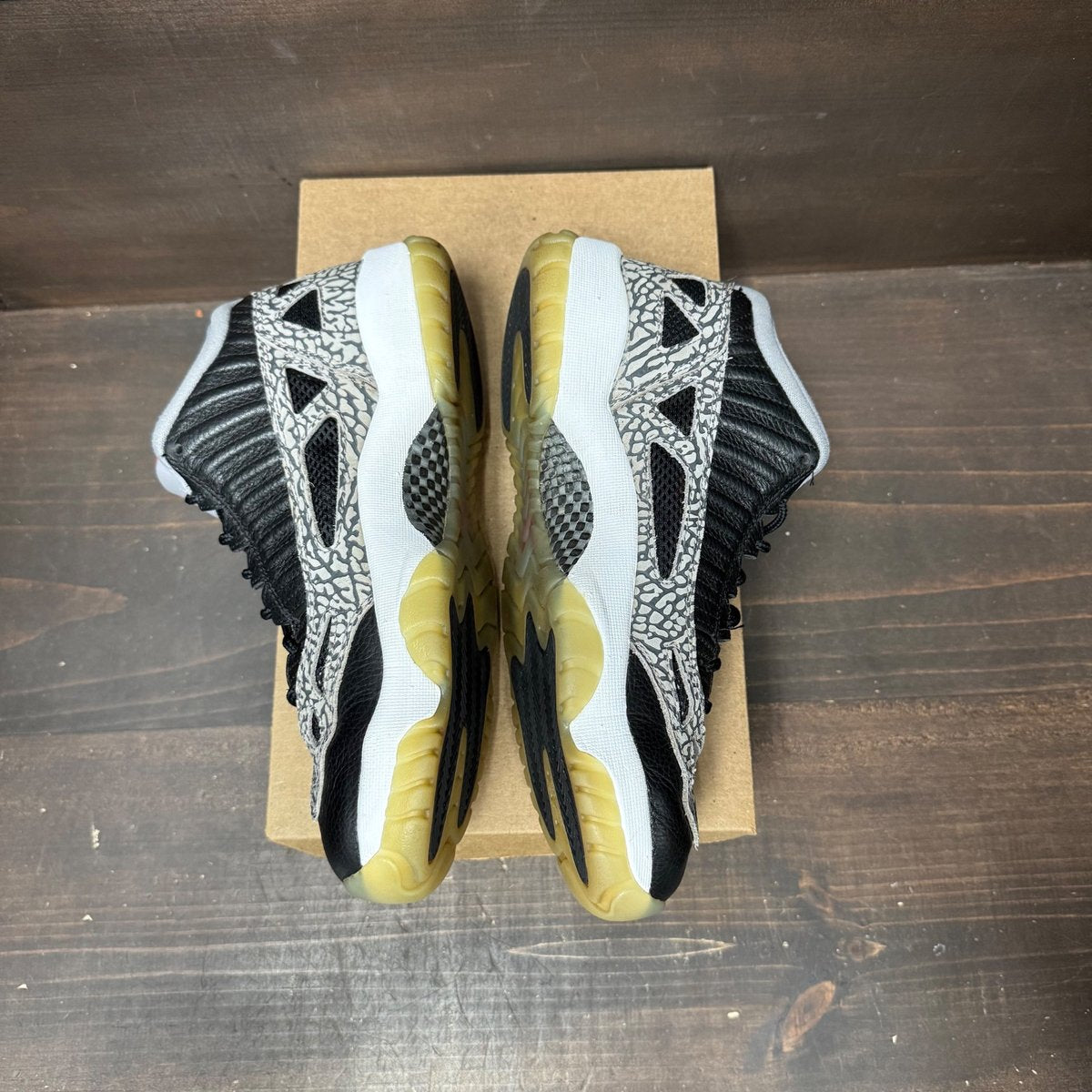 Jordan 11 Retro Low IE Black Cement Size 9.5 (Pre-Owned) - side