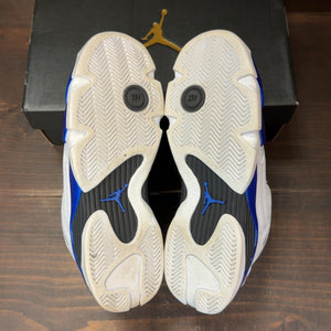 Jordan 14 Retro White Hyper Royal (GS) Size 6.5Y (Pre-Owned) - aux