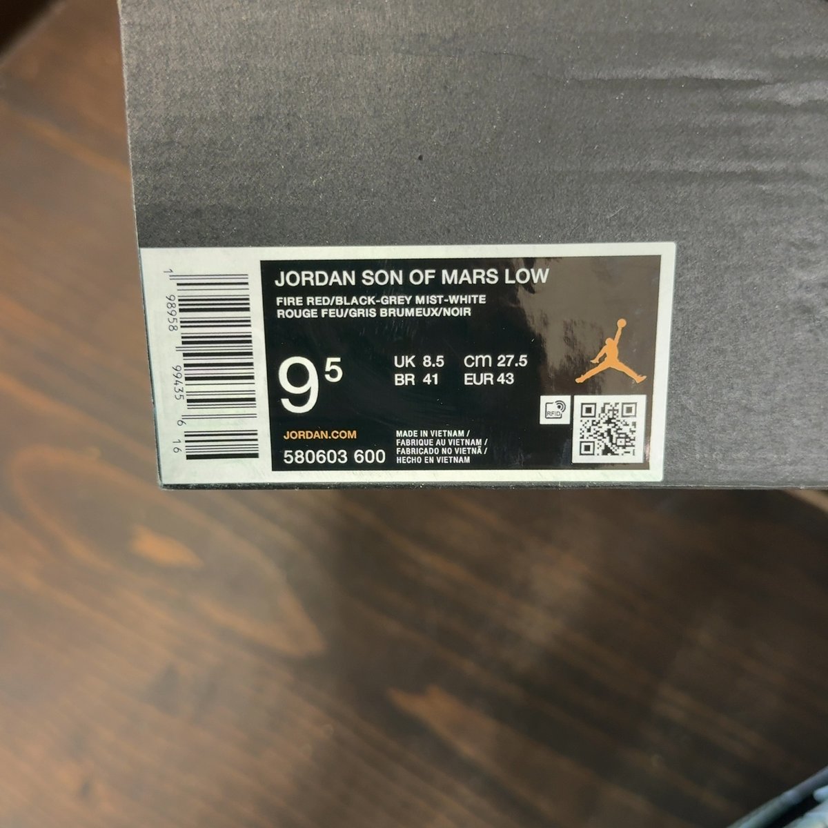 Jordan Son of Mars Low Unite Size 9.5 - aux