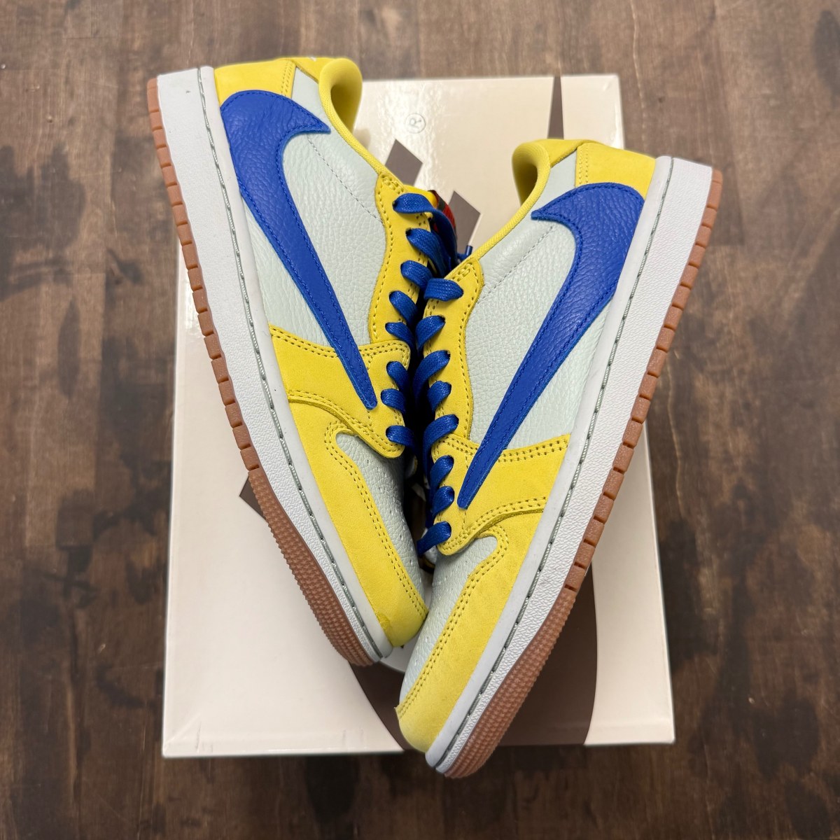 Jordan 1 Retro Low OG SP Travis Scott Canary (Women's) - Image 1
