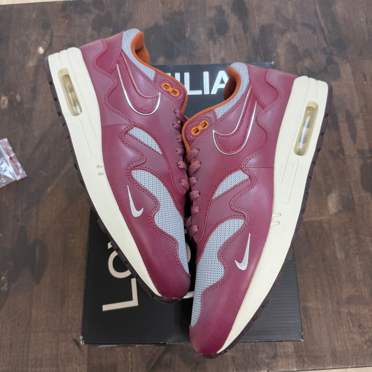Nike Air Max 1 Patta Waves Rush Maroon (with Bracelet) - Image 1