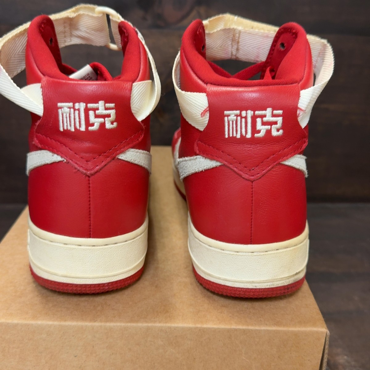 Nike Air Force 1 High NAI-KE Gym Red (2015) Size 10.5 (Pre-Owned) - Image 5