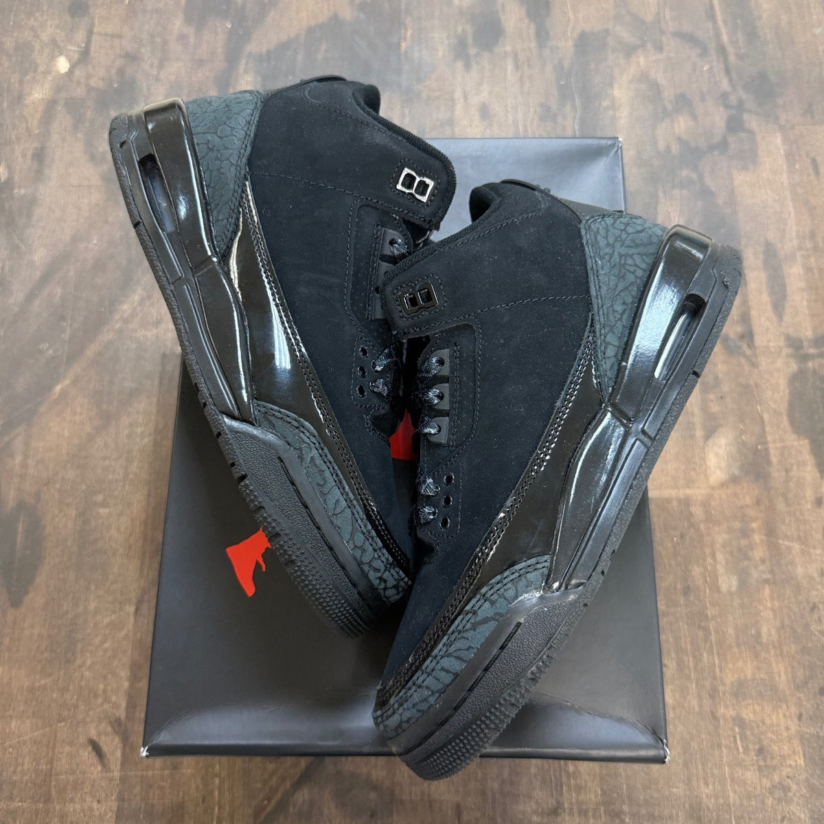 Jordan 3 Retro Black Cat (2025) (GS) Size 6Y (Pre-Owned) - Image 1