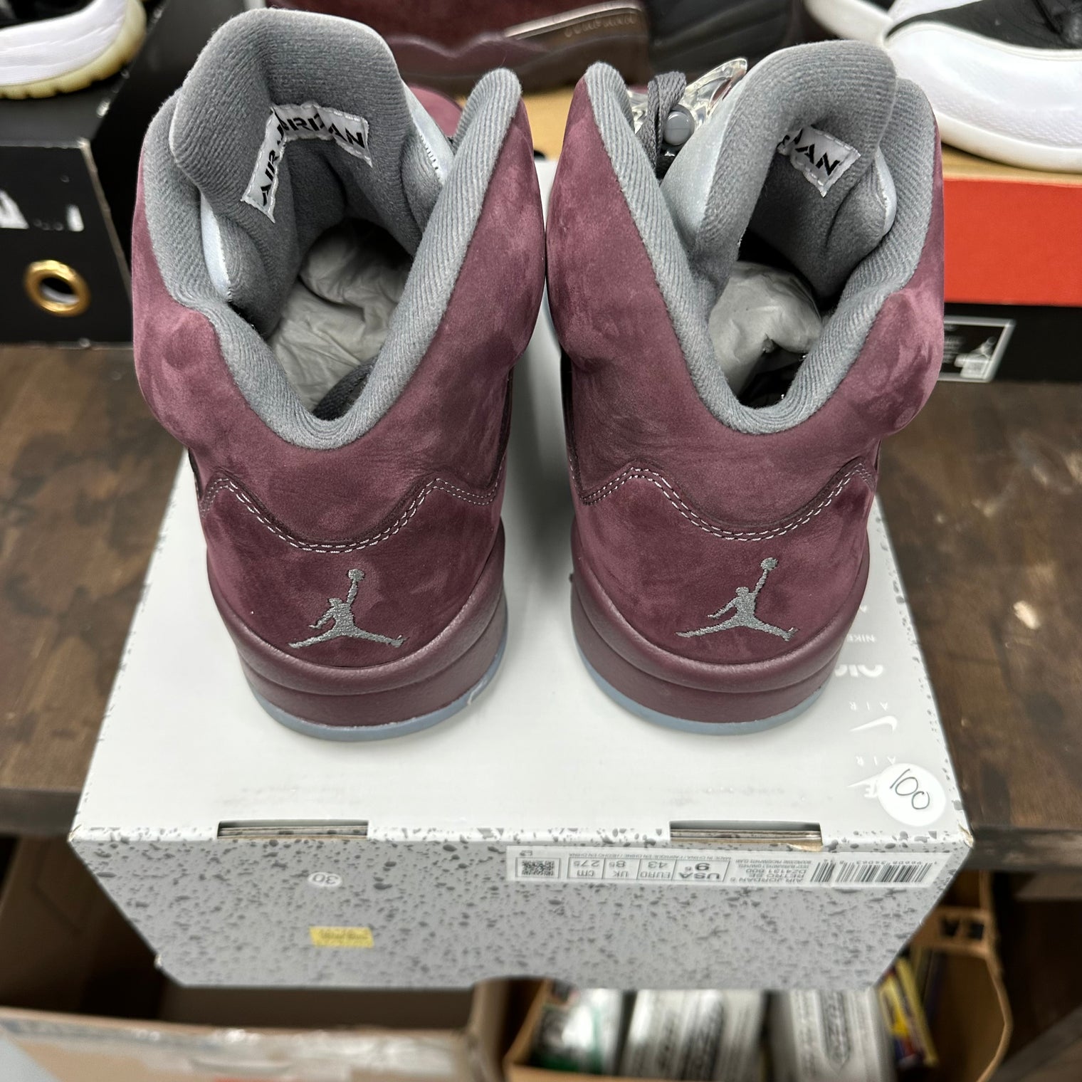 Burgundy Jordan 5 Retro (USED, No lid)