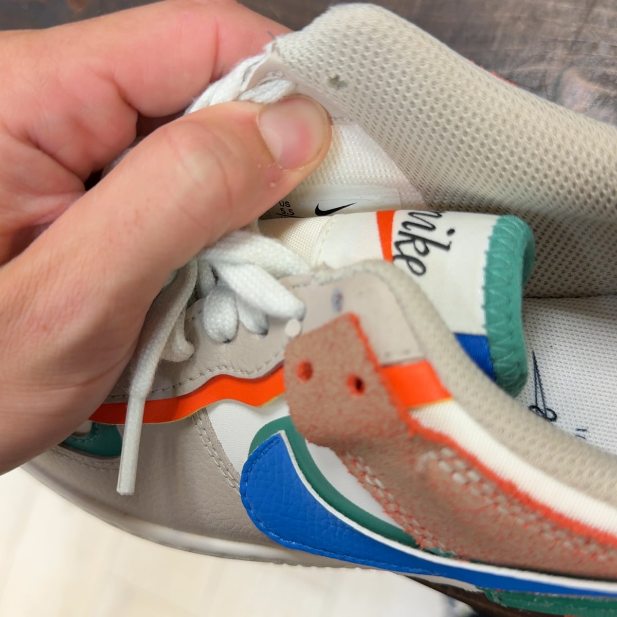 Nike Air Force 1 Low Shadow Sail Signal Blue Green (Women's) Size 5.5W (Pre-Owned) - Image 7