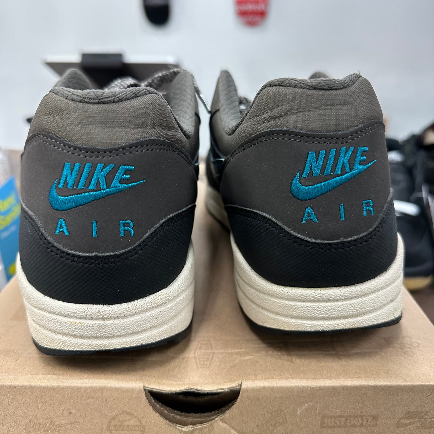 Essentials Smoke Teal Nike Air Max 1 (2013) (USED, Replacement Box)