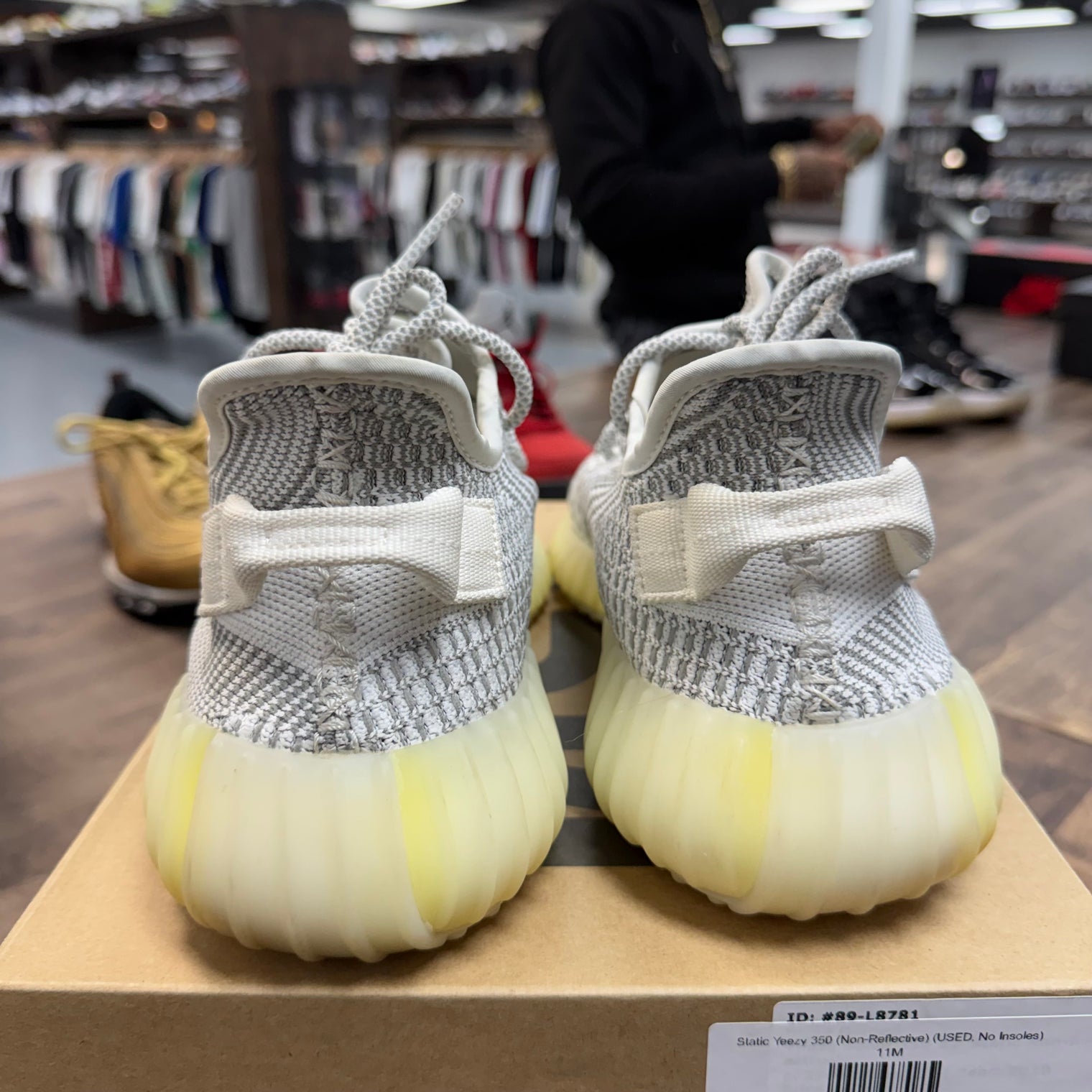 Static Yeezy 350 Non-Reflective (USED, No Insoles)