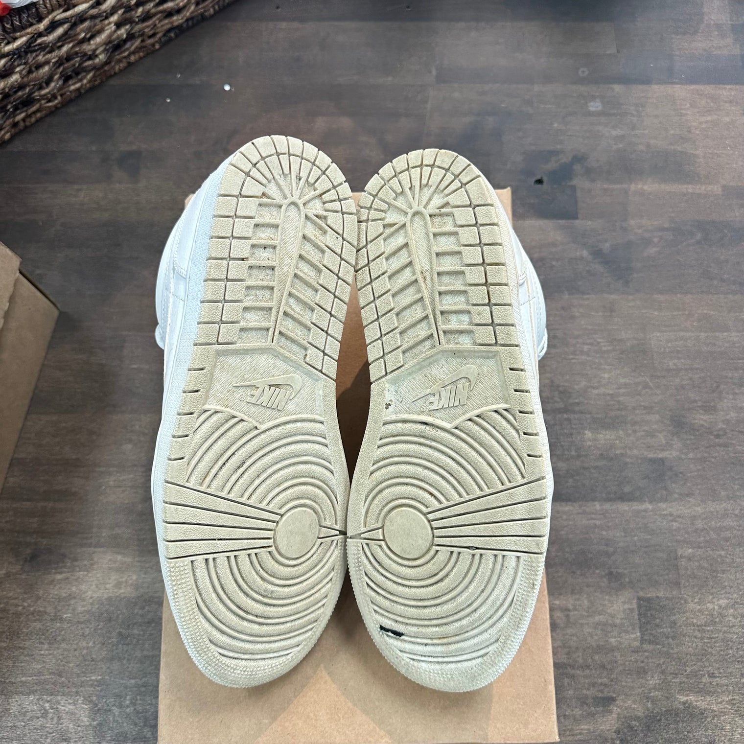 Triple White Jordan 1 Low (USED, No Box)