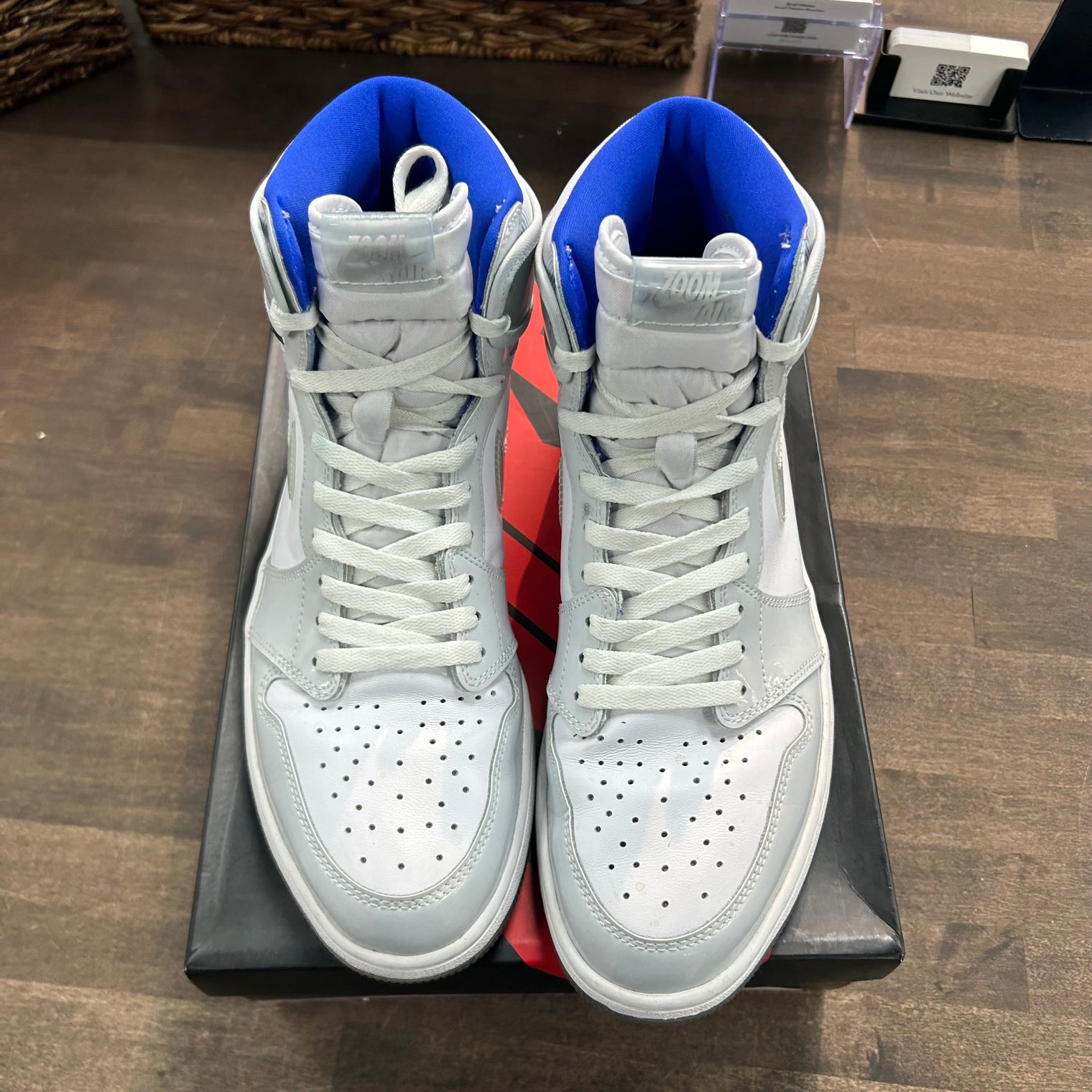 Zoom White Racer Blue Jordan 1 Retro High (USED)