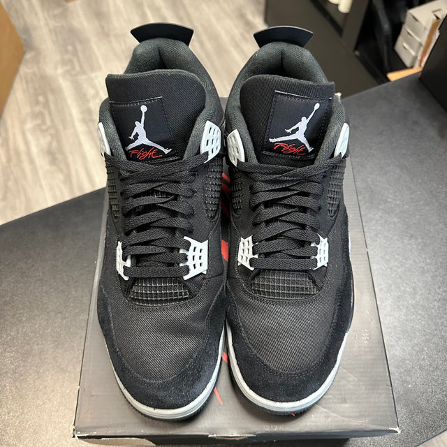Black Canvas Jordan 4 (USED)