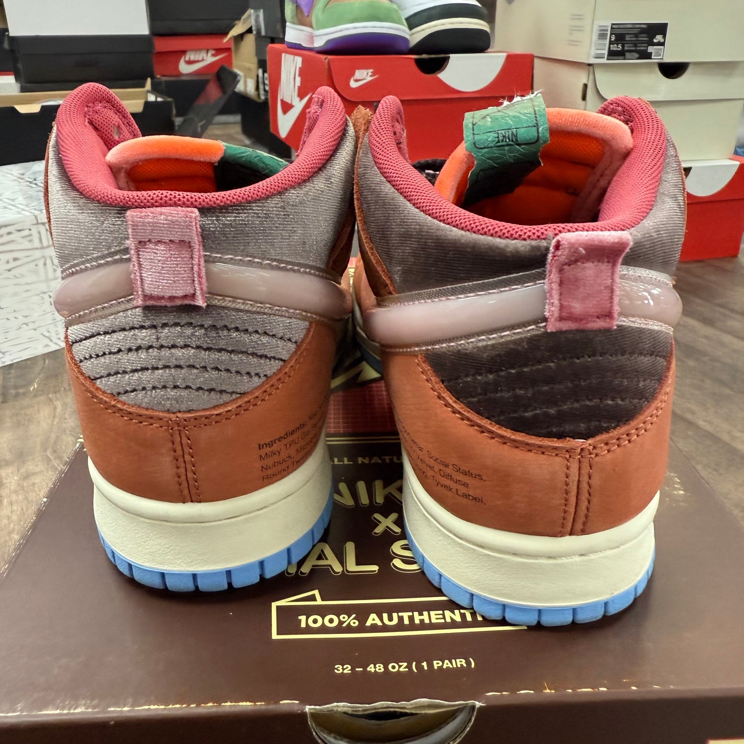 Social Status Free Lunch Chocolate Milk Dunk Mid (USED)