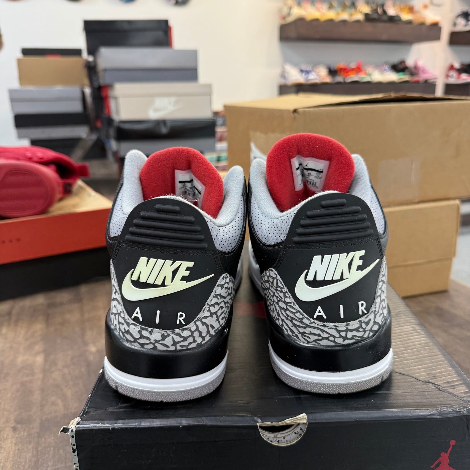 Black Cement Jordan 3 Retro (2018) (USED, Replacement Box)
