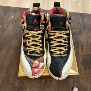 Jordan 12 Retro Chinese New Year (2019) Size 9 (Moderately Worn Pre-Owned) - Image 2