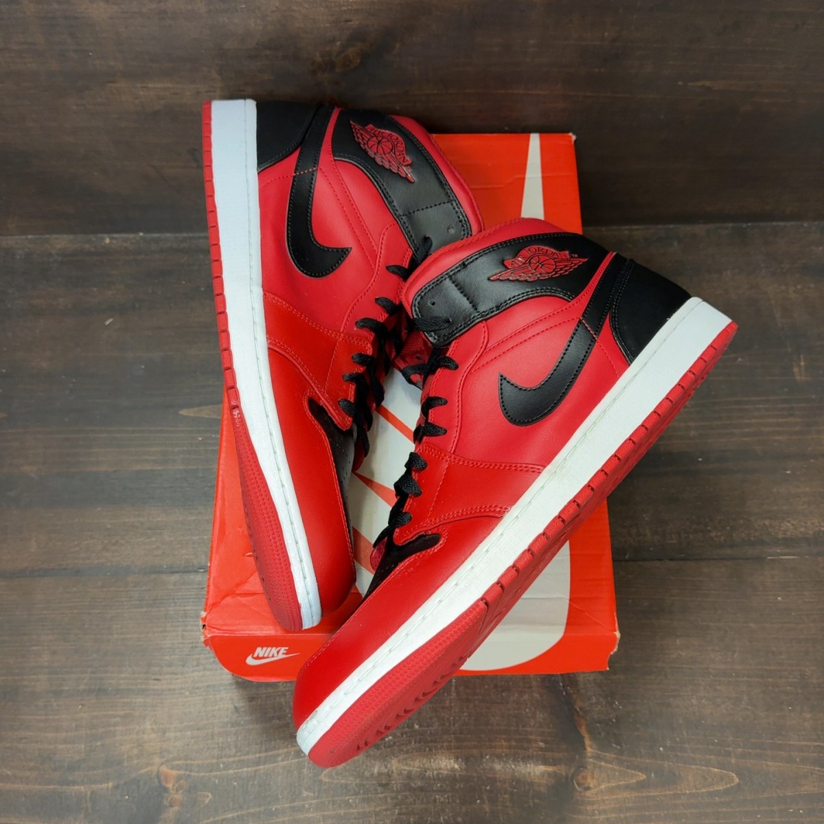 Jordan 1 Mid Reverse Bred (2021) Size 15 (Pre-Owned) - back