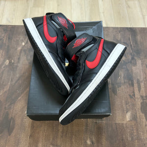 Jordan 1 High FlyEase Black Gym Red Smoke Grey - Image 1