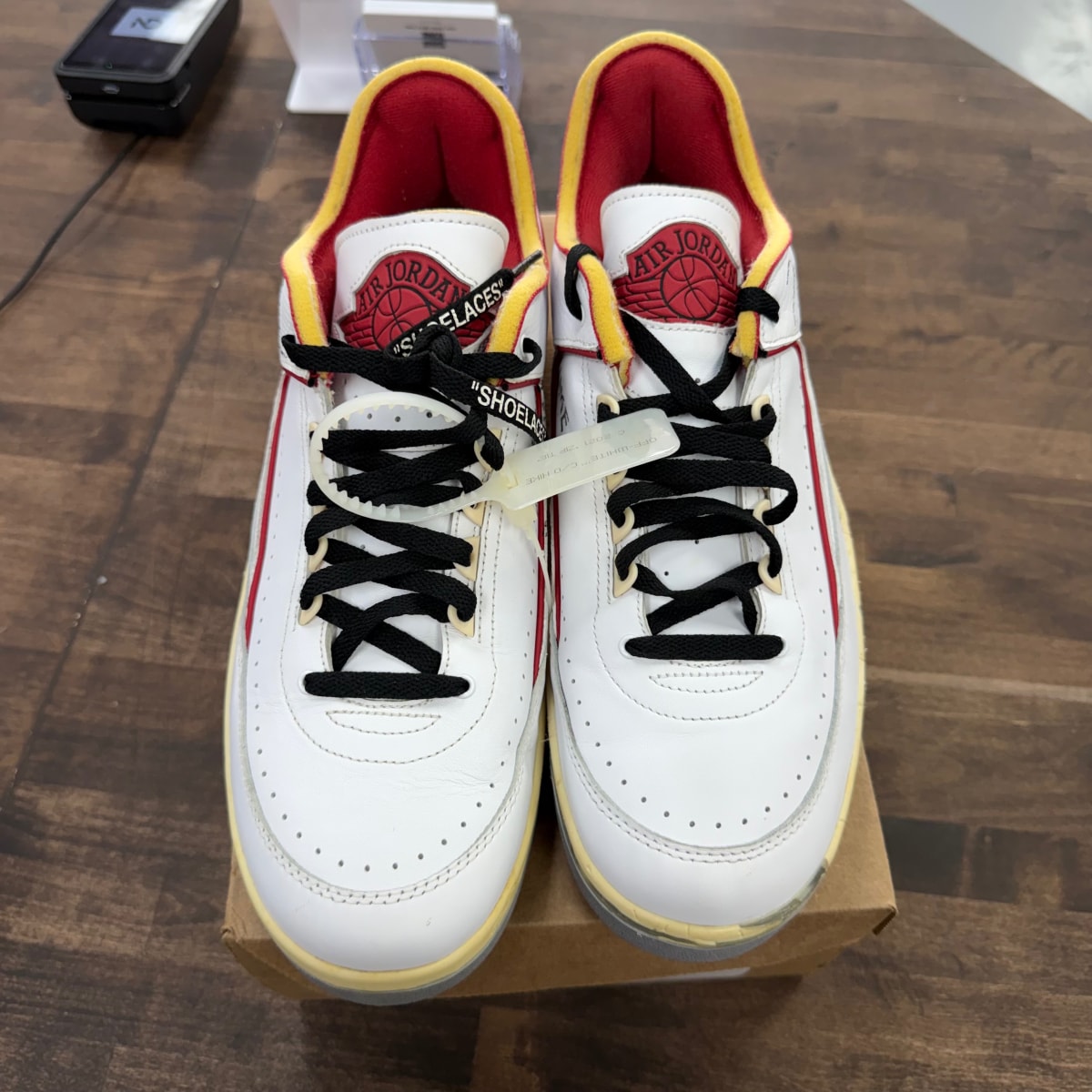 Jordan 2 Retro Low SP Off-White White Red Size 14 (Pre-Owned) - Image 2