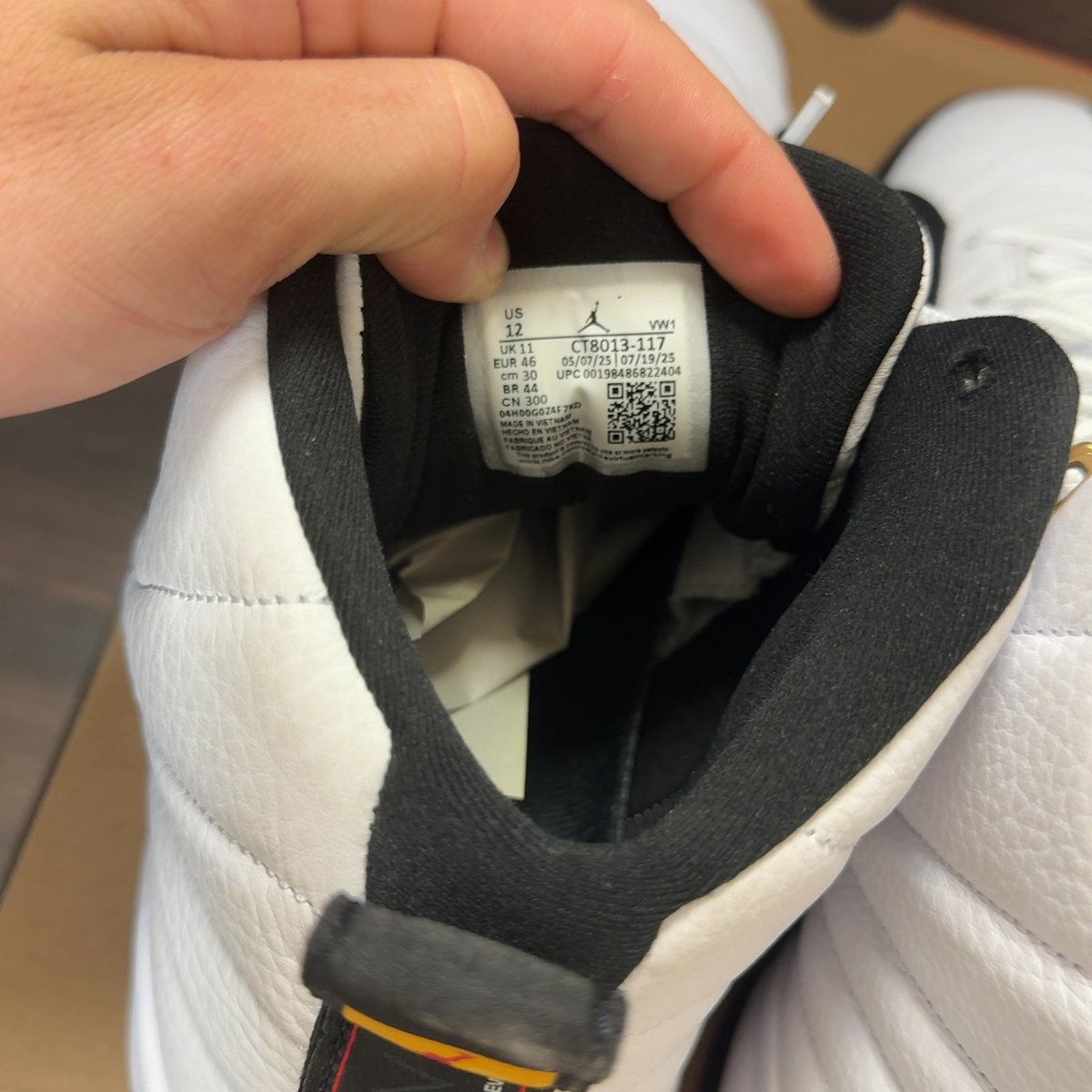 Jordan 12 Retro Taxi (2025) Size 12 (Pre-Owned) - aux