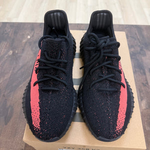 adidas Yeezy Boost 350 V2 Core Black Red Size 9 (Pre-Owned) - Image 4