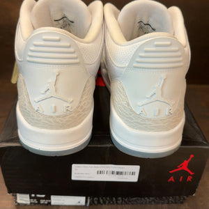 Jordan 3 Retro Pure White (2018) Size 13 (Pre-Owned) - aux