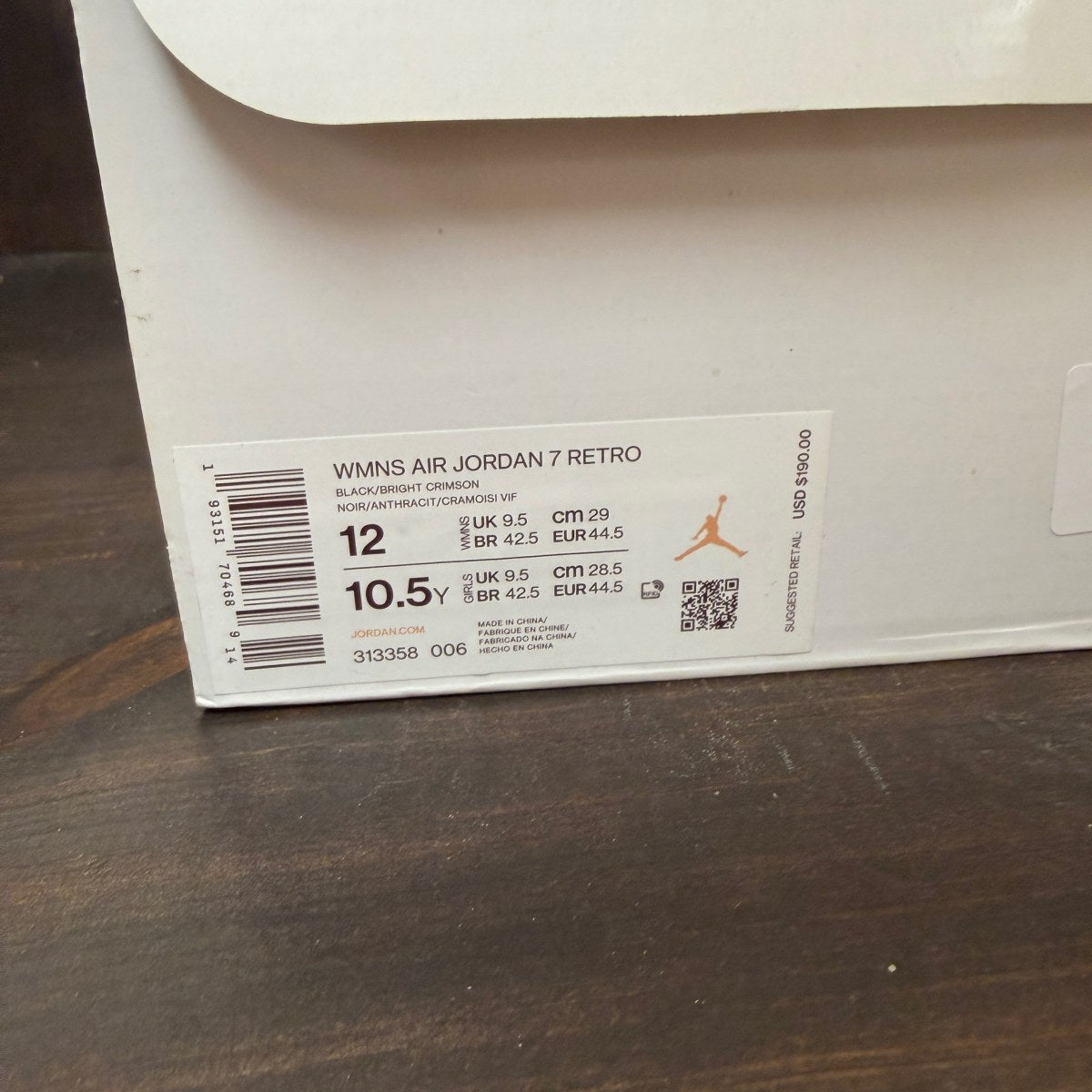 Jordan 7 Retro Black Patent (Women's) - Image 7